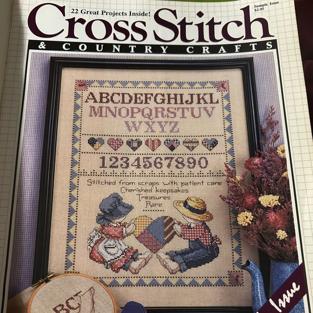 Vintage Cross Stitch & Country Crafts magazine 1986 Sample Issue